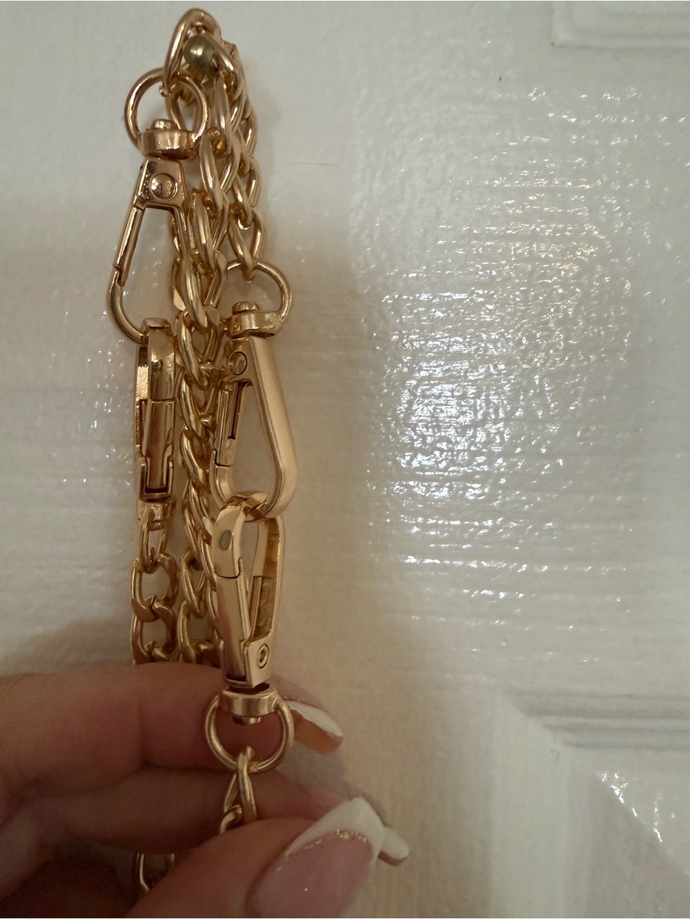 Generic Gold-tone Crossbody chain for wallets/purses (set of 2) - Picture 4 of 5